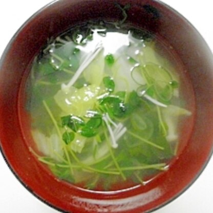 豆苗の中華スープ